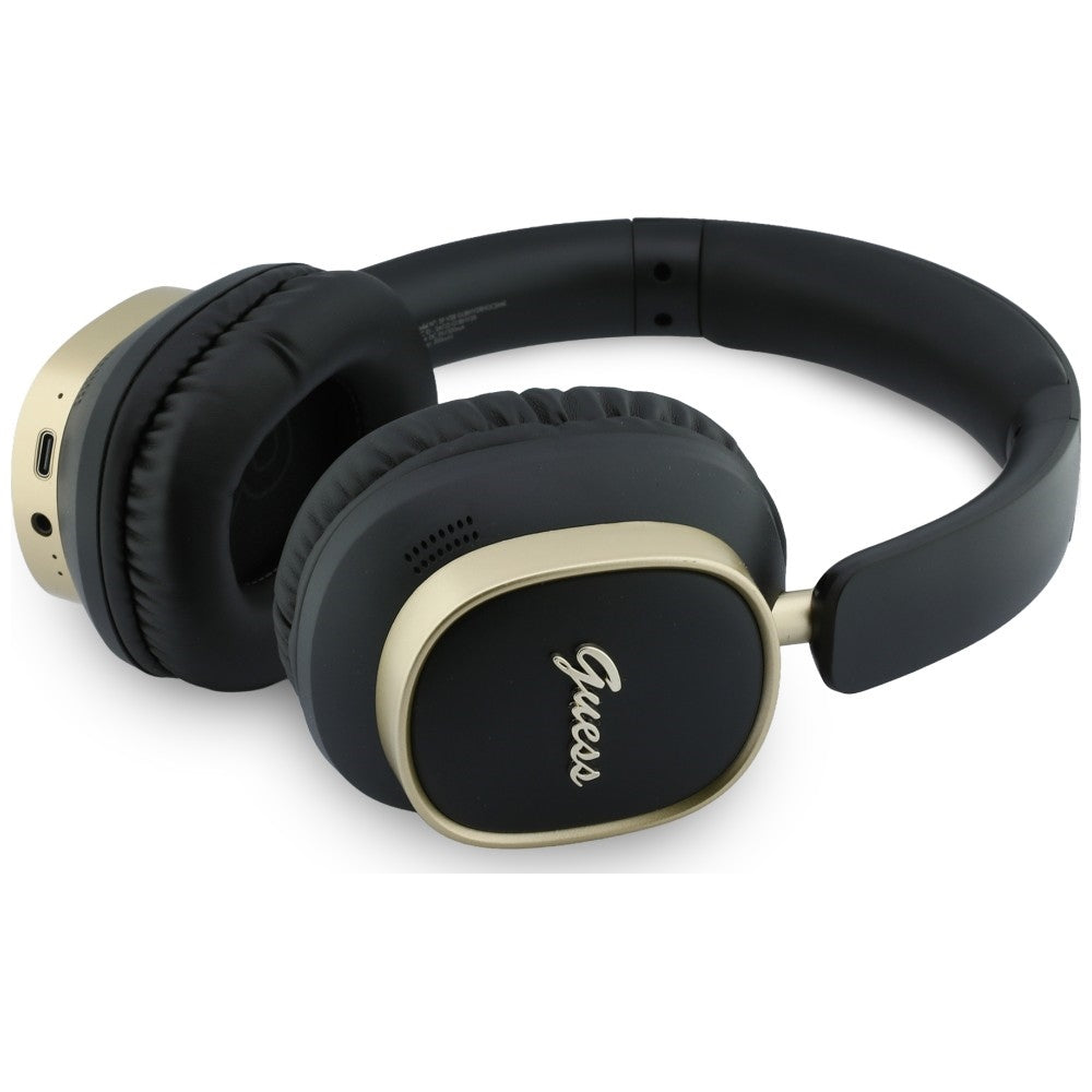 Handsfree Bluetooth Guess Rectangle Metal Script, A2DP, Negru