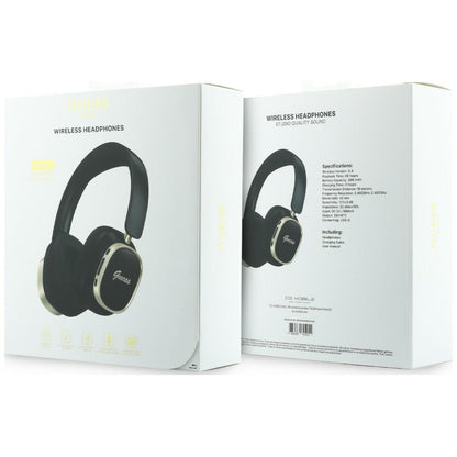 Handsfree Bluetooth Guess Rectangle Metal Script, A2DP, Negru