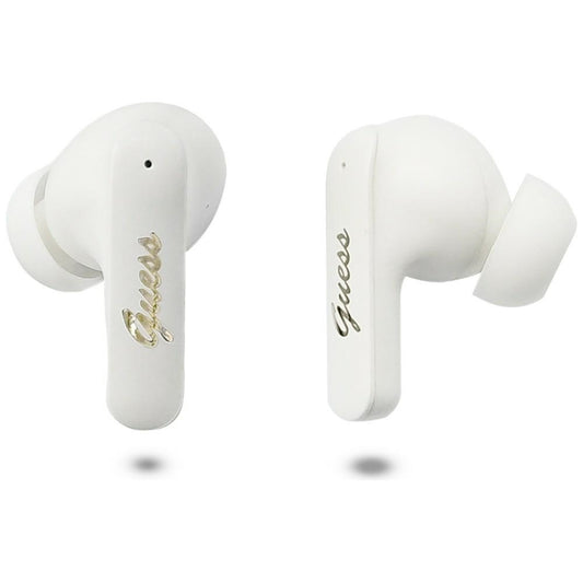 Handsfree Bluetooth Guess Script Metal Logo, TWS, Alb