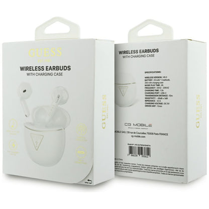Handsfree Bluetooth Guess Script Print, TWS, Alb