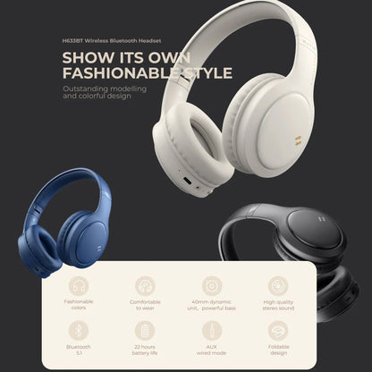 Handsfree Bluetooth HAVIT H633BT, Multipoint, A2DP, Albastru