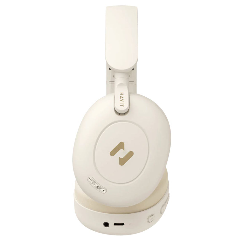 Handsfree Bluetooth HAVIT H655BT Pro, Multipoint, A2DP, ANC, Bej