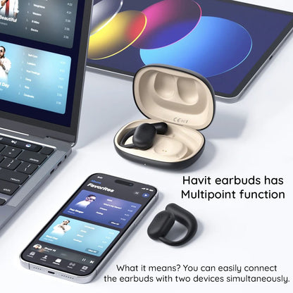 Handsfree Bluetooth HAVIT OWS914, TWS, Negru