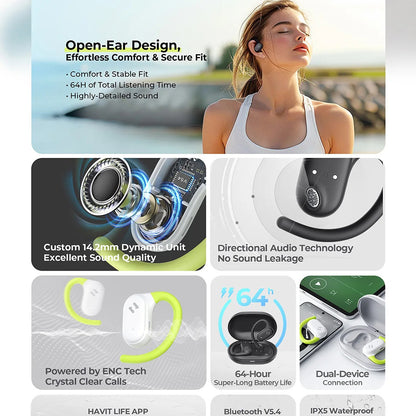 Handsfree Bluetooth HAVIT OWS915, TWS, Gri