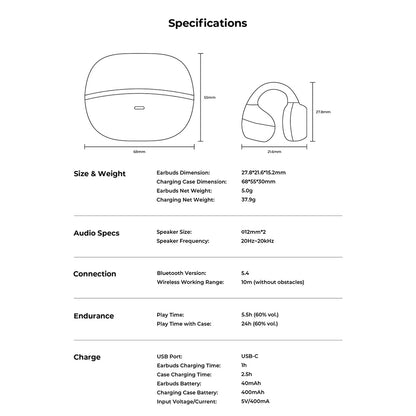 Handsfree Bluetooth HAVIT OWS916, TWS, Gri