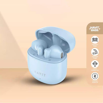 Handsfree Bluetooth HAVIT TW976, TWS, Albastru