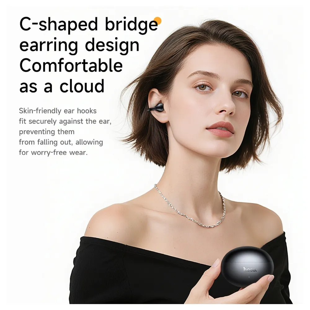 Handsfree Bluetooth HOCO EA8, TWS, Negru
