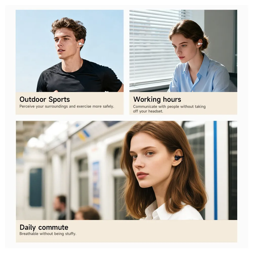 Handsfree Bluetooth HOCO EA8, TWS, Alb