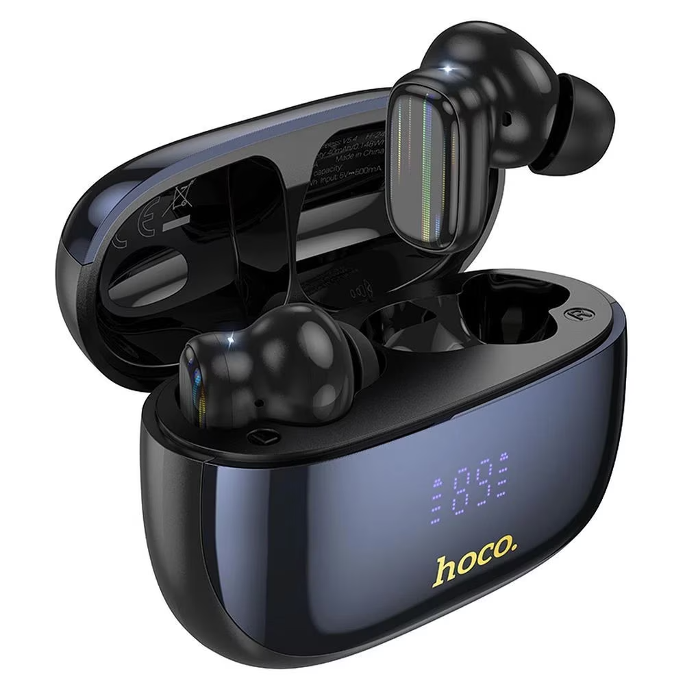 Handsfree Bluetooth HOCO EQ20, TWS, ANC, MultiPoint, Negru