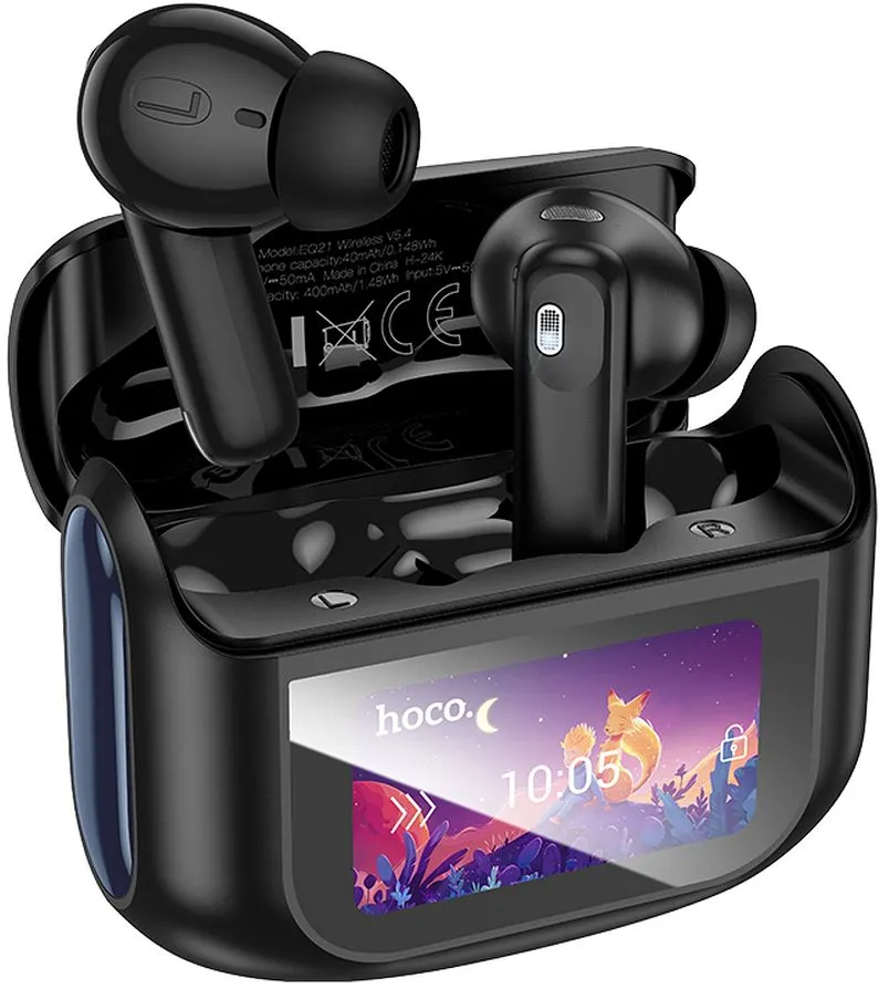 Handsfree Bluetooth HOCO EQ21, TWS, ANC, Negru