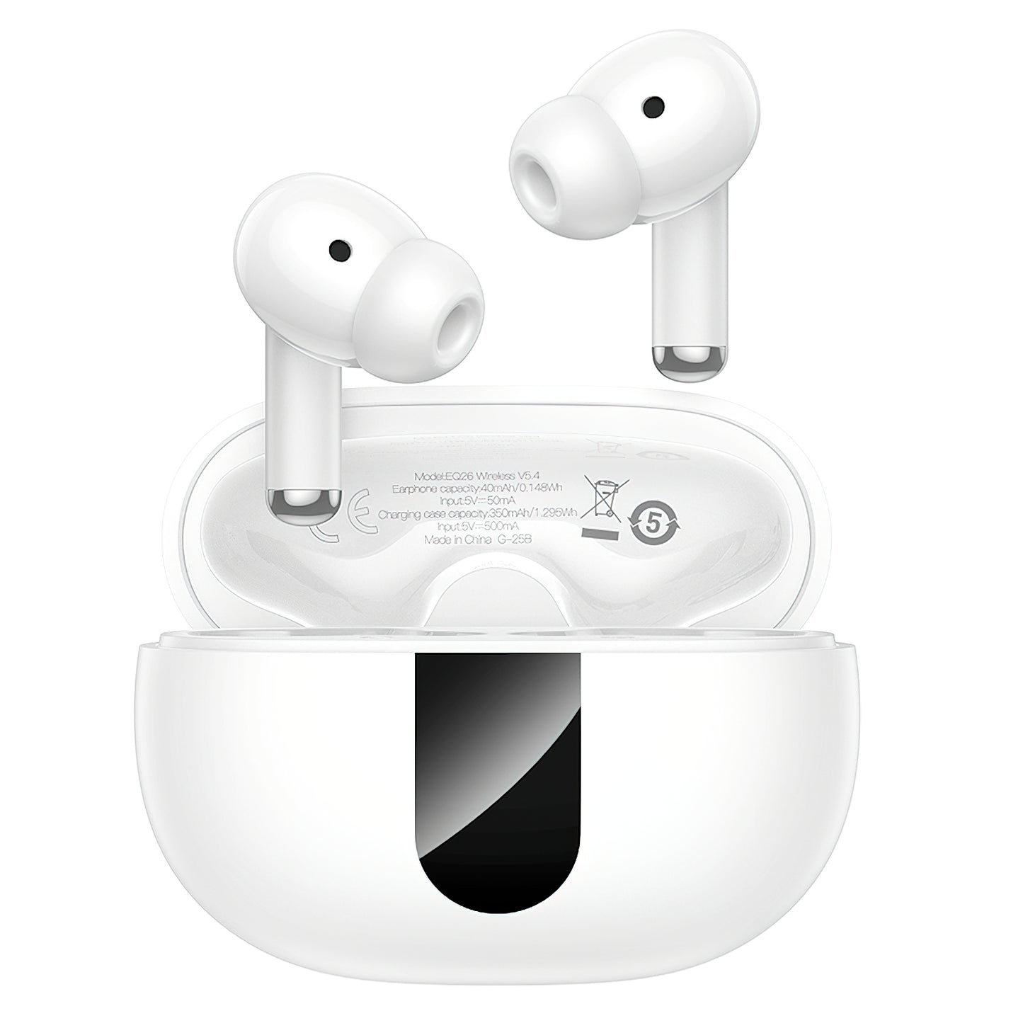 Handsfree Bluetooth HOCO EQ26, TWS, ANC, Alb