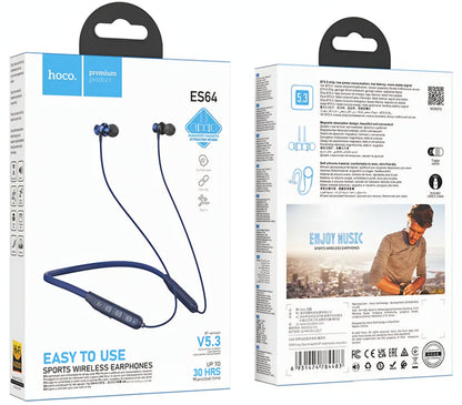 Handsfree Bluetooth HOCO ES64, A2DP, Albastru