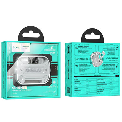 Handsfree Bluetooth HOCO EW55, TWS, Argintiu