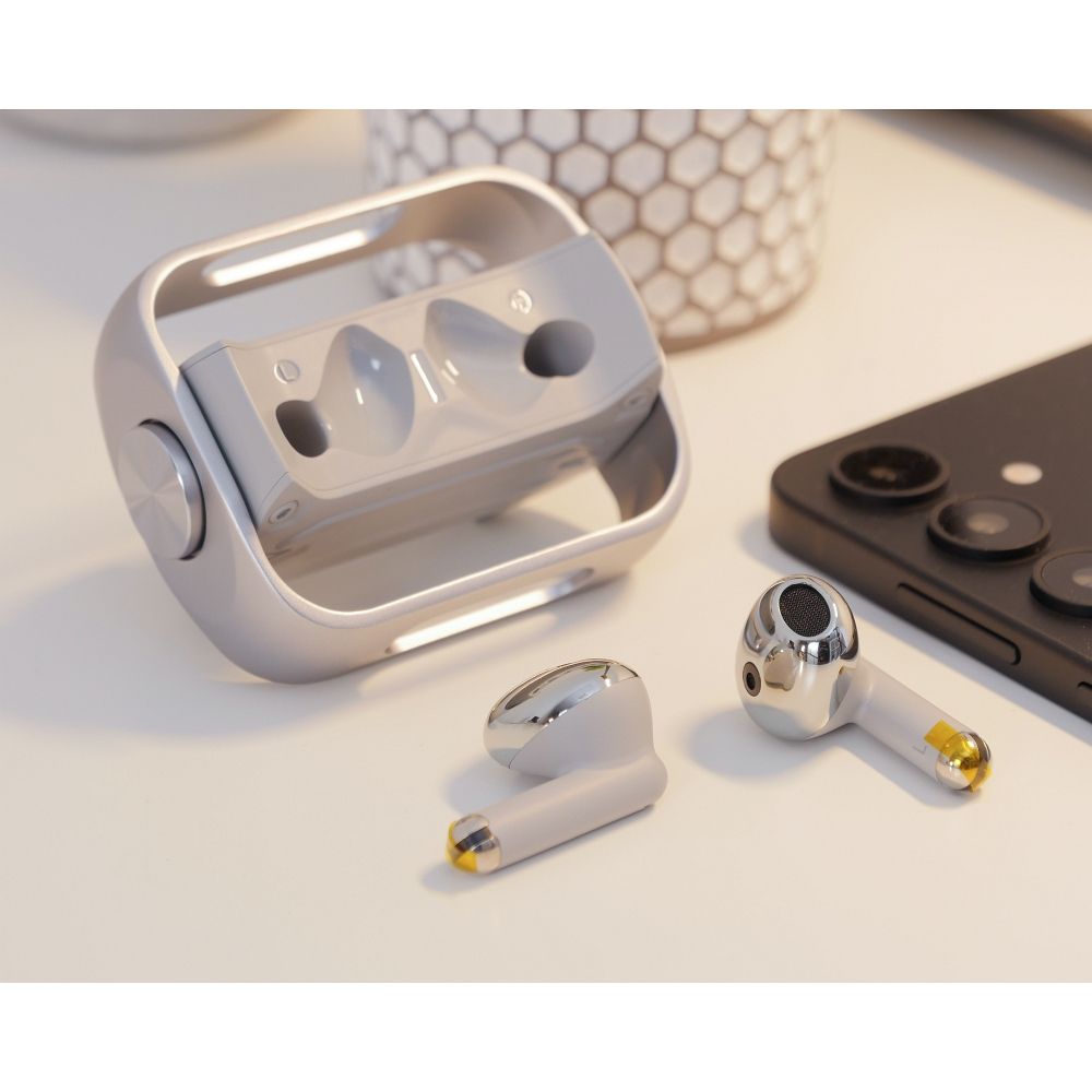 Handsfree Bluetooth HOCO EW55, TWS, Argintiu