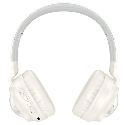 Handsfree Bluetooth HOCO W50 Kids Cute Cat, A2DP, Alb