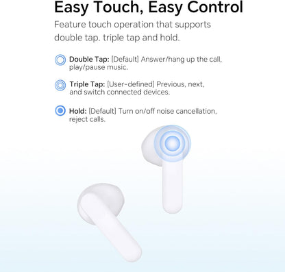 Handsfree Bluetooth Honor Choice X7e, TWS, ANC, Alb 5504ABHF