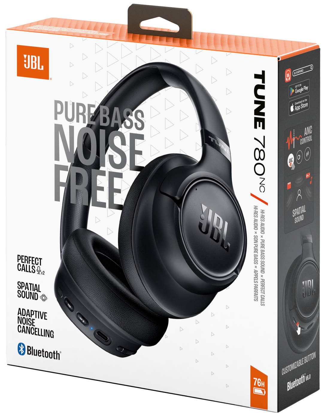 Handsfree Bluetooth JBL Tune 780NC, MultiPoint, A2DP, ANC, Negru JBLT780NCBLK
