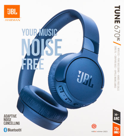Handsfree Bluetooth JBL Tune 670NC, MultiPoint, A2DP, ANC, Albastru JBLT670NCBLUAP