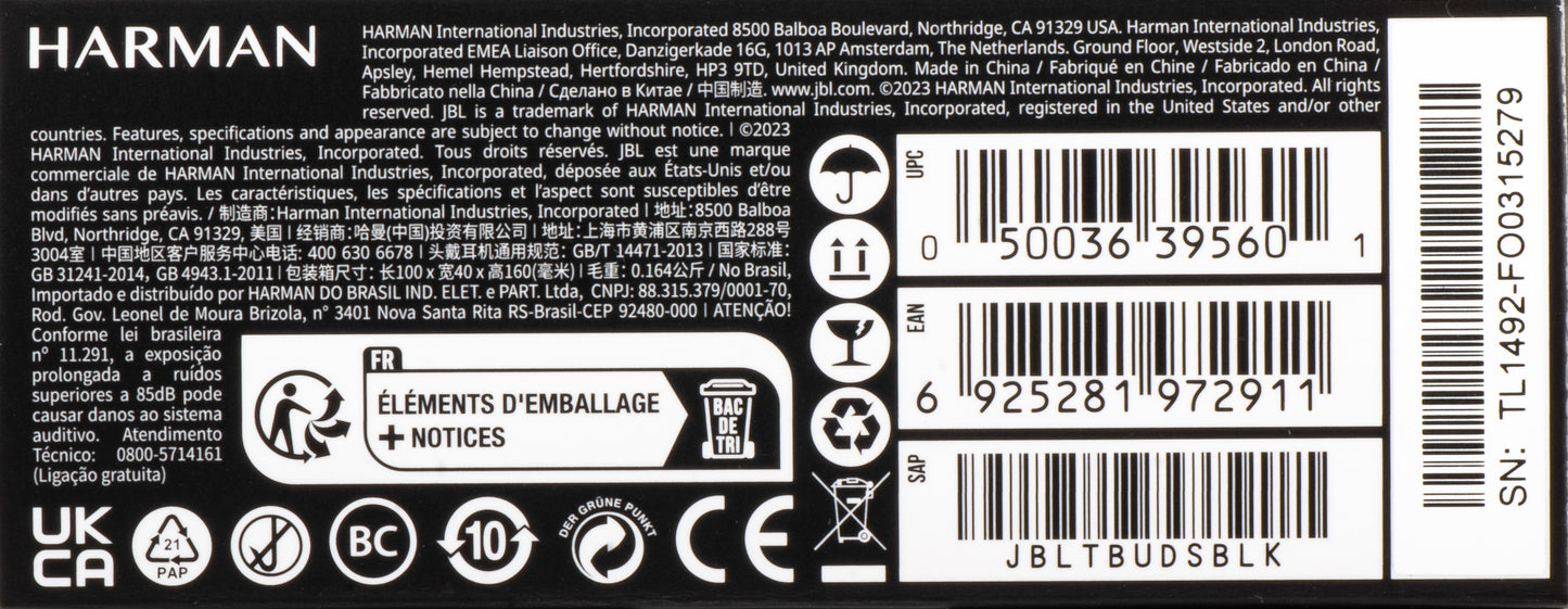 Handsfree Bluetooth JBL Tune Buds, TWS, ANC, Multipoint, Negru JBLTBUDSBLK