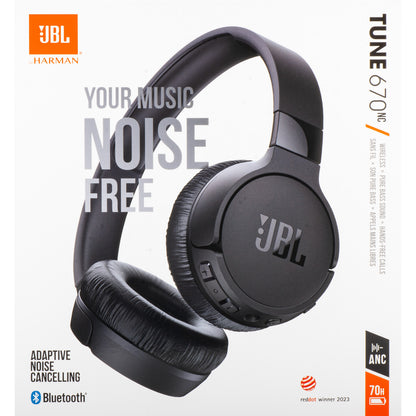 Handsfree Bluetooth JBL Tune 670NC, MultiPoint, A2DP, ANC, Negru JBLT670NCBLKAP