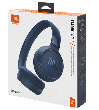 Handsfree Bluetooth JBL Tune 520BT, MultiPoint, A2DP, Albastru JBLT520BTBLU