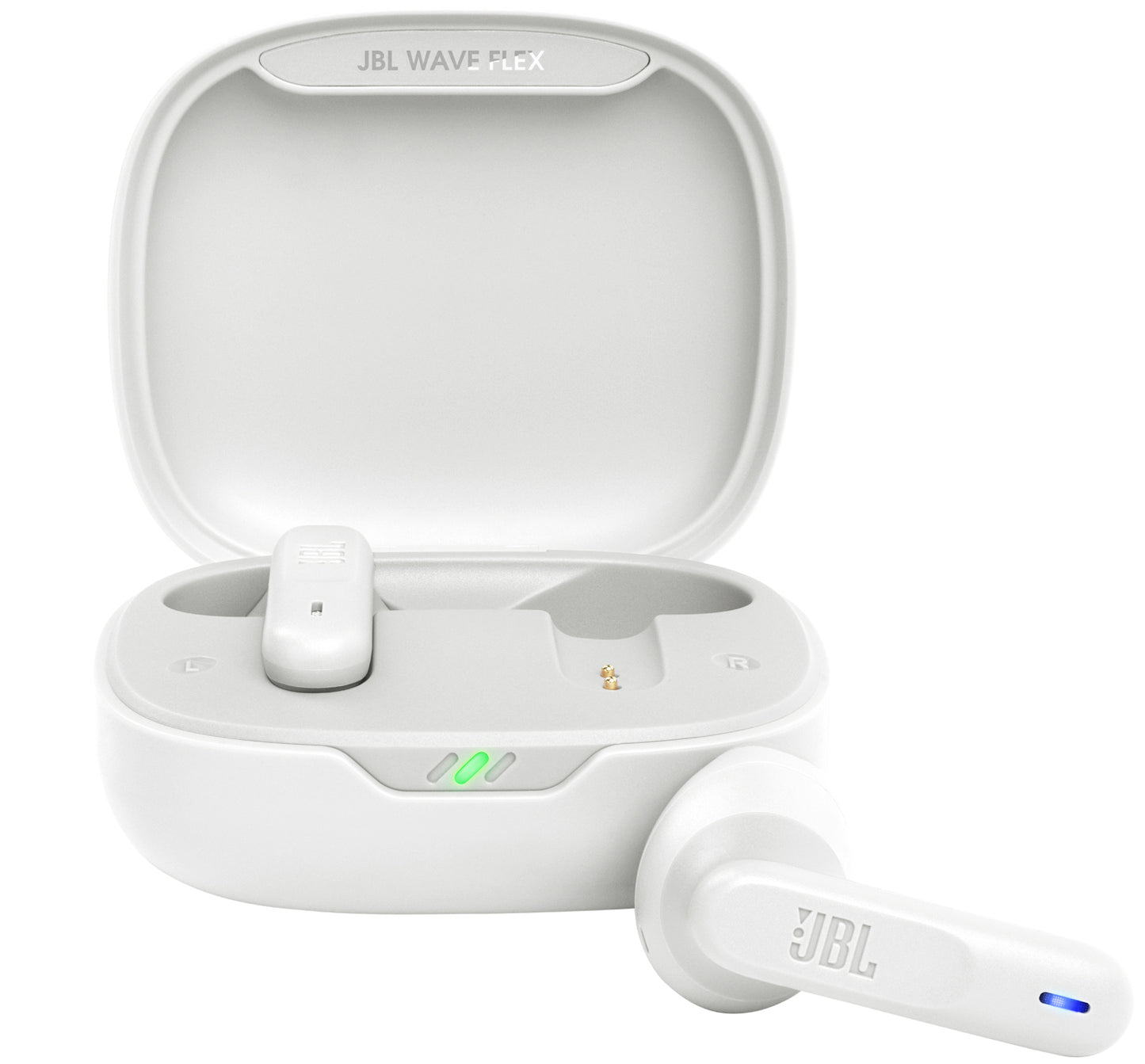 Handsfree Bluetooth JBL Wave Flex, TWS, Multipoint, Alb JBLWFLEXWHT