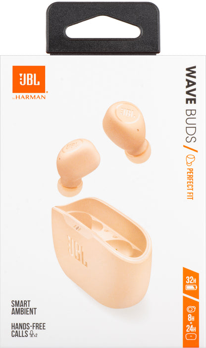 Handsfree Bluetooth JBL Wave Buds, TWS, Bej, Resigilat JBLWBUDSBEG