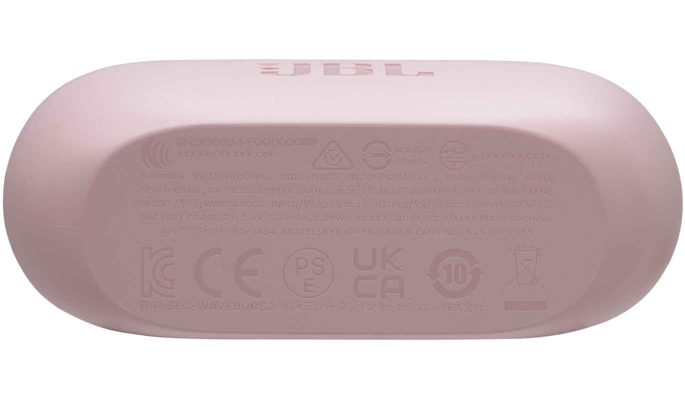 Handsfree Bluetooth JBL Wave Buds 2, TWS, ANC, MultiPoint, Roz JBLWBUDS2PIK