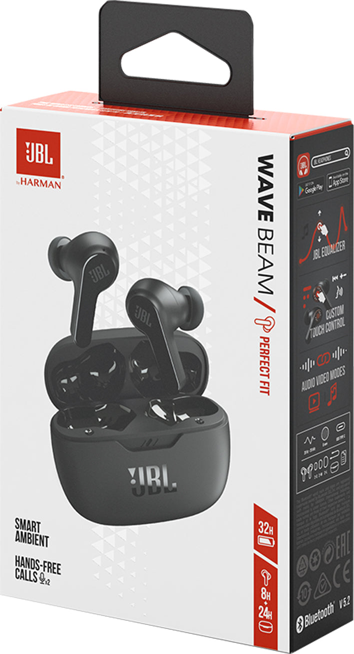 Handsfree Bluetooth JBL Wave Beam, TWS, Negru JBLWBEAMBLK