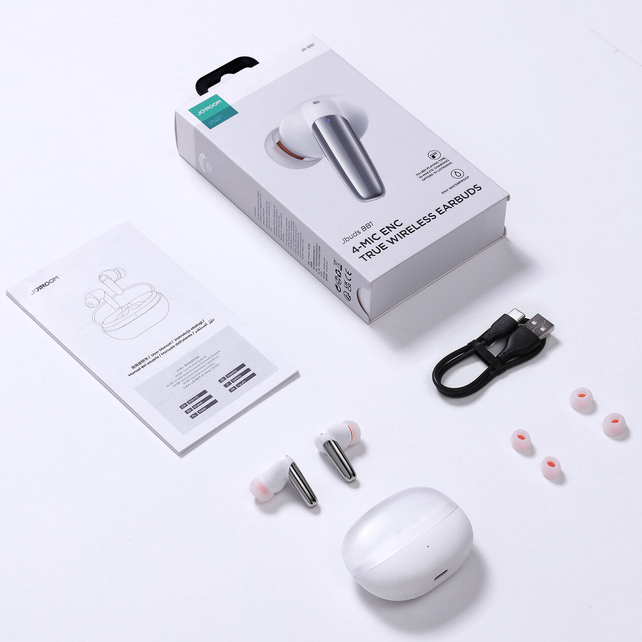 Handsfree Bluetooth Joyroom JR-BB1, TWS, Alb