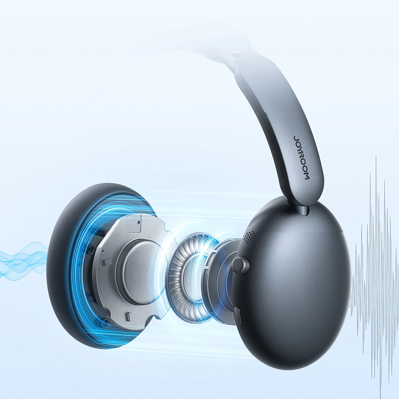 Handsfree Bluetooth Joyroom JR-JH1, A2DP, ANC, Negru