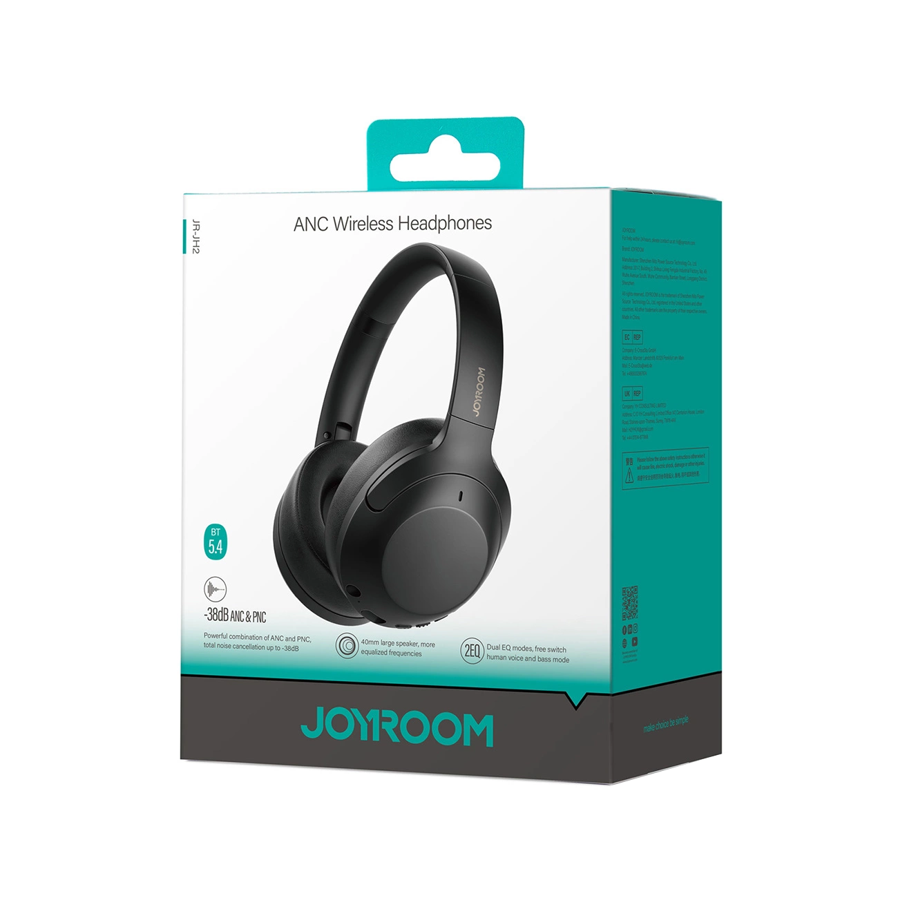 Handsfree Bluetooth Joyroom JR-JH2, A2DP, ANC, Negru
