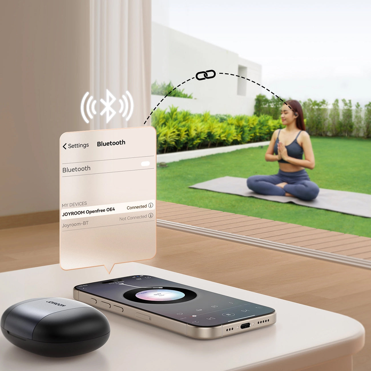 Handsfree Bluetooth Joyroom Open Ear JR-OE4, TWS, Negru