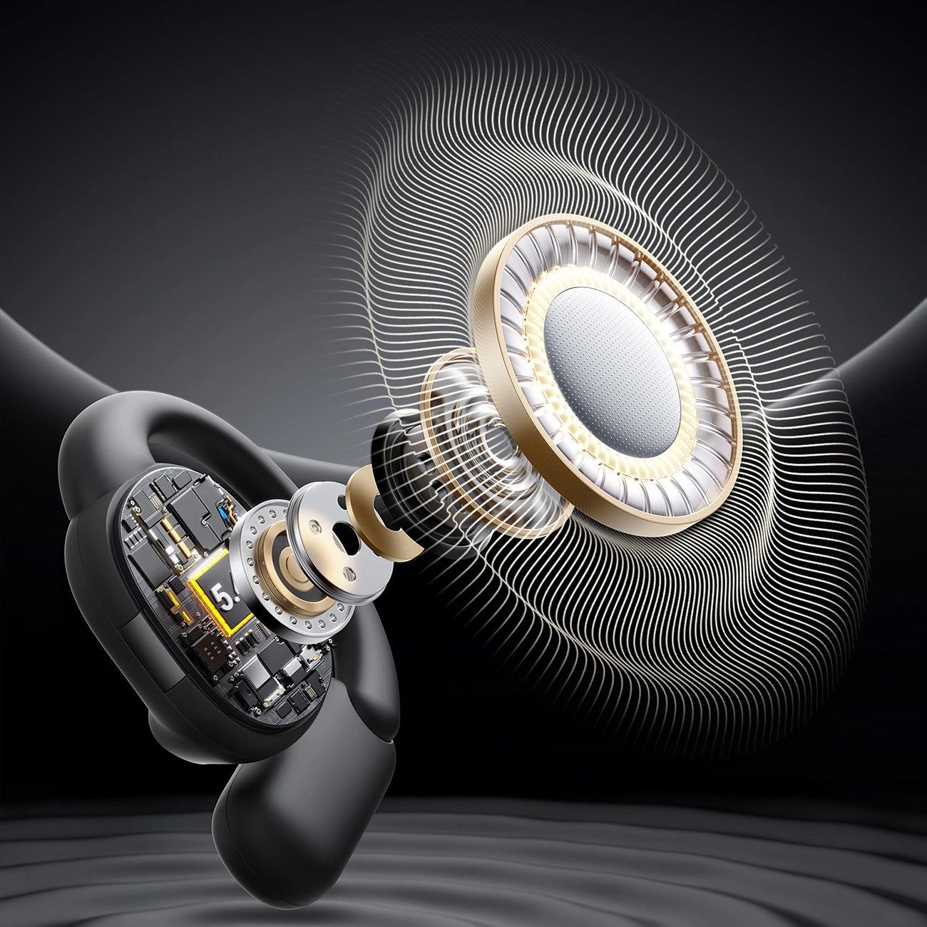 Handsfree Bluetooth Joyroom Open Ear JR-OE4, TWS, Negru