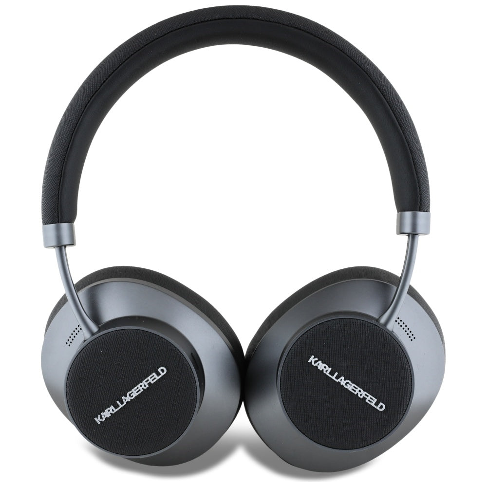 Handsfree Bluetooth Karl Lagerfeld Saffiano Elongated, A2DP, ANC, Negru