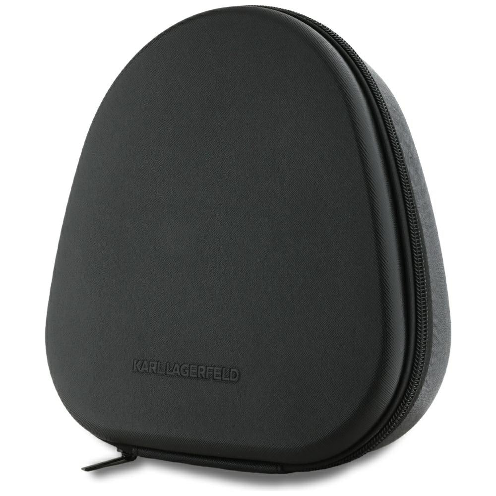 Handsfree Bluetooth Karl Lagerfeld Saffiano Elongated, A2DP, ANC, Negru