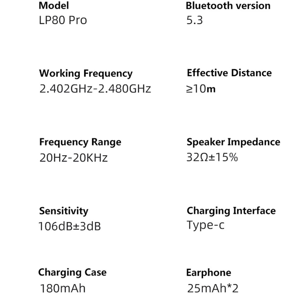 Handsfree Bluetooth Lenovo LP80PRO, TWS, Alb