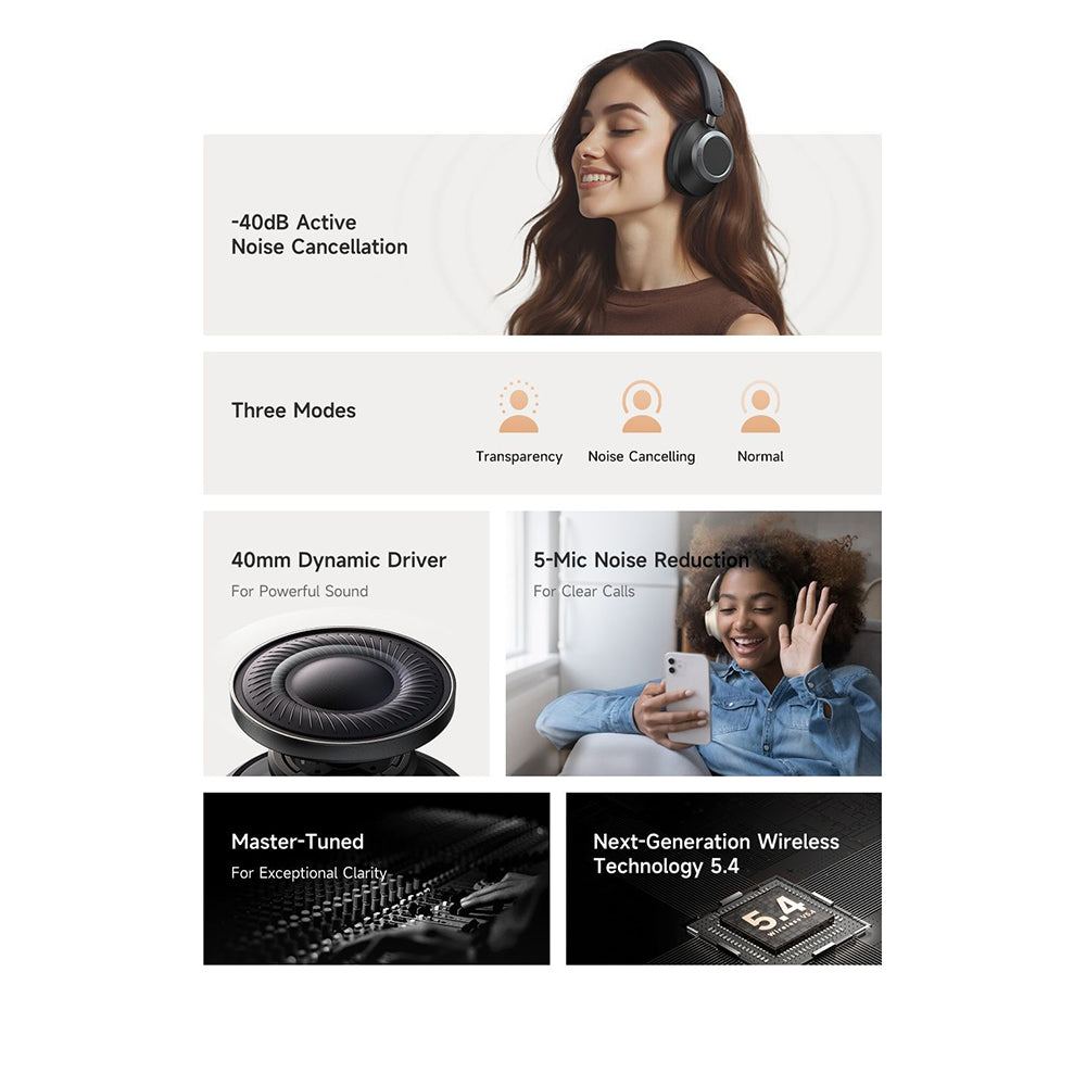 Handsfree Bluetooth McDodo HP-5821 T03, A2DP, ANC, Bej