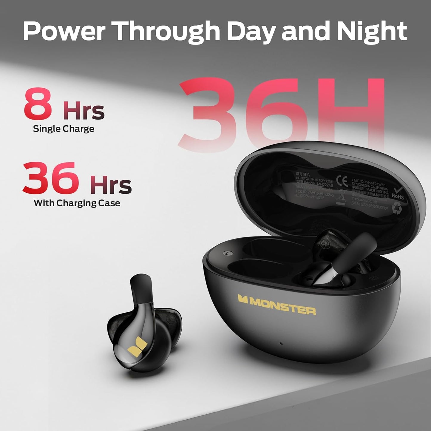 Handsfree Bluetooth Monster AC225, TWS, Negru