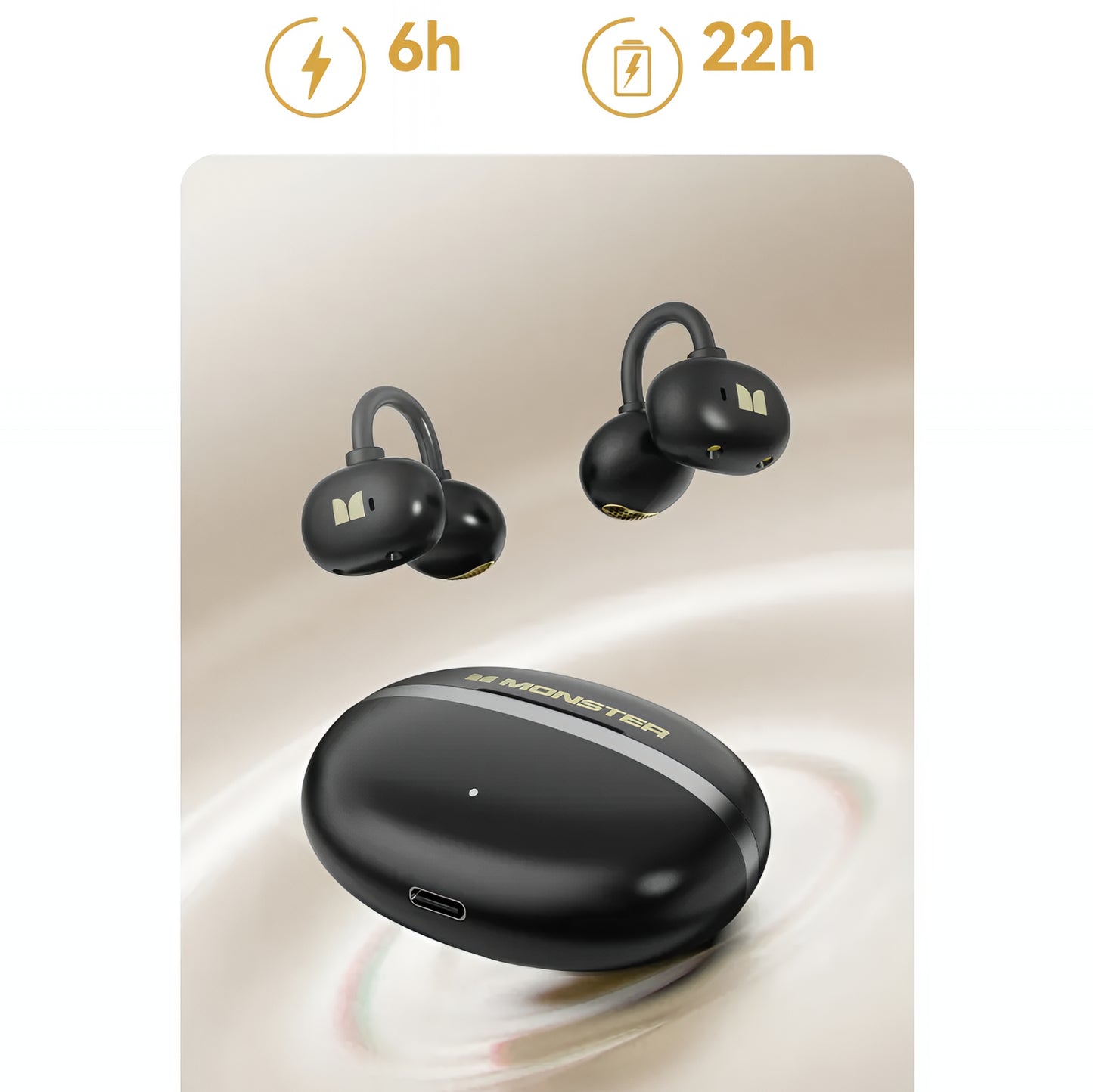 Handsfree Bluetooth Monster AirClip AC200, TWS, Negru