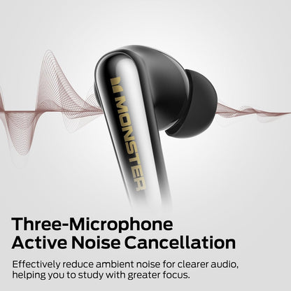 Handsfree Bluetooth Monster Clarity 200, TWS, ANC, Negru