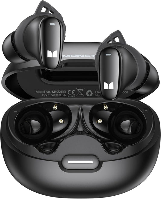 Handsfree Bluetooth Monster N-Lite 206, TWS, Negru