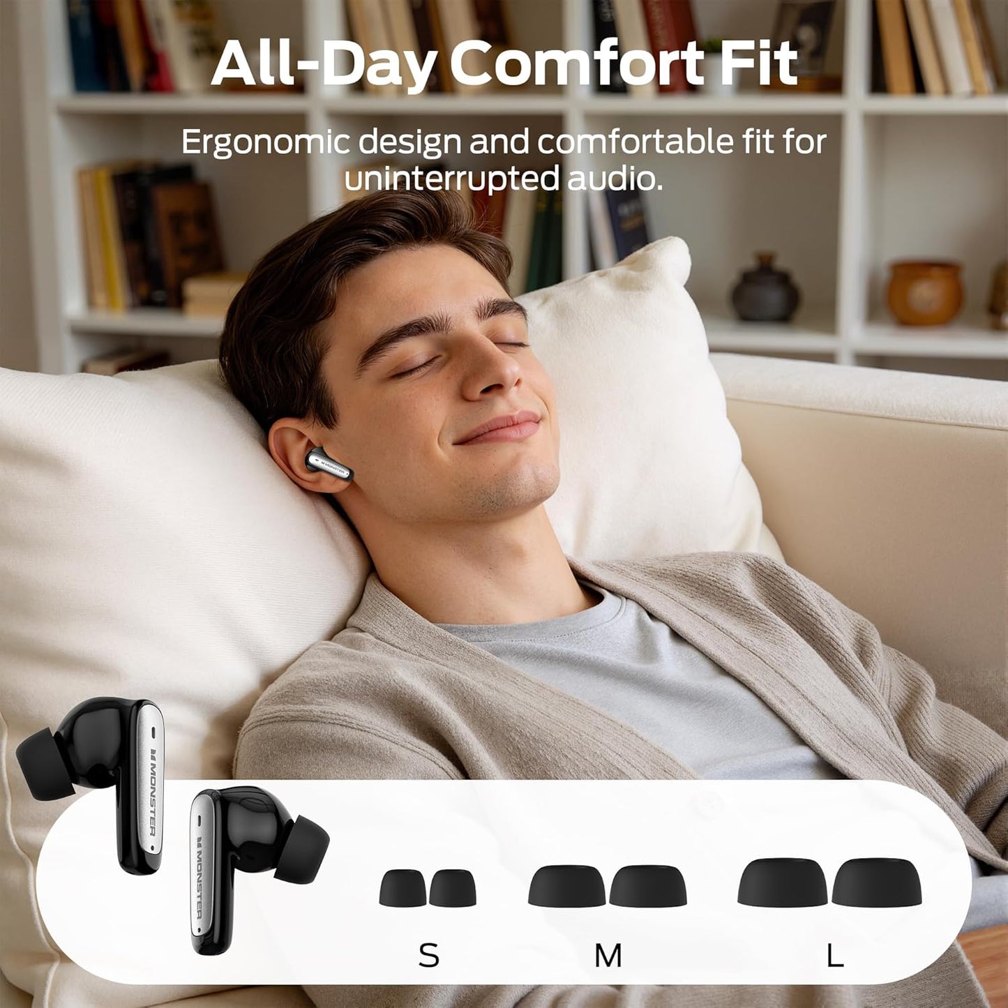 Handsfree Bluetooth Monster N-Lite 310, TWS, Negru