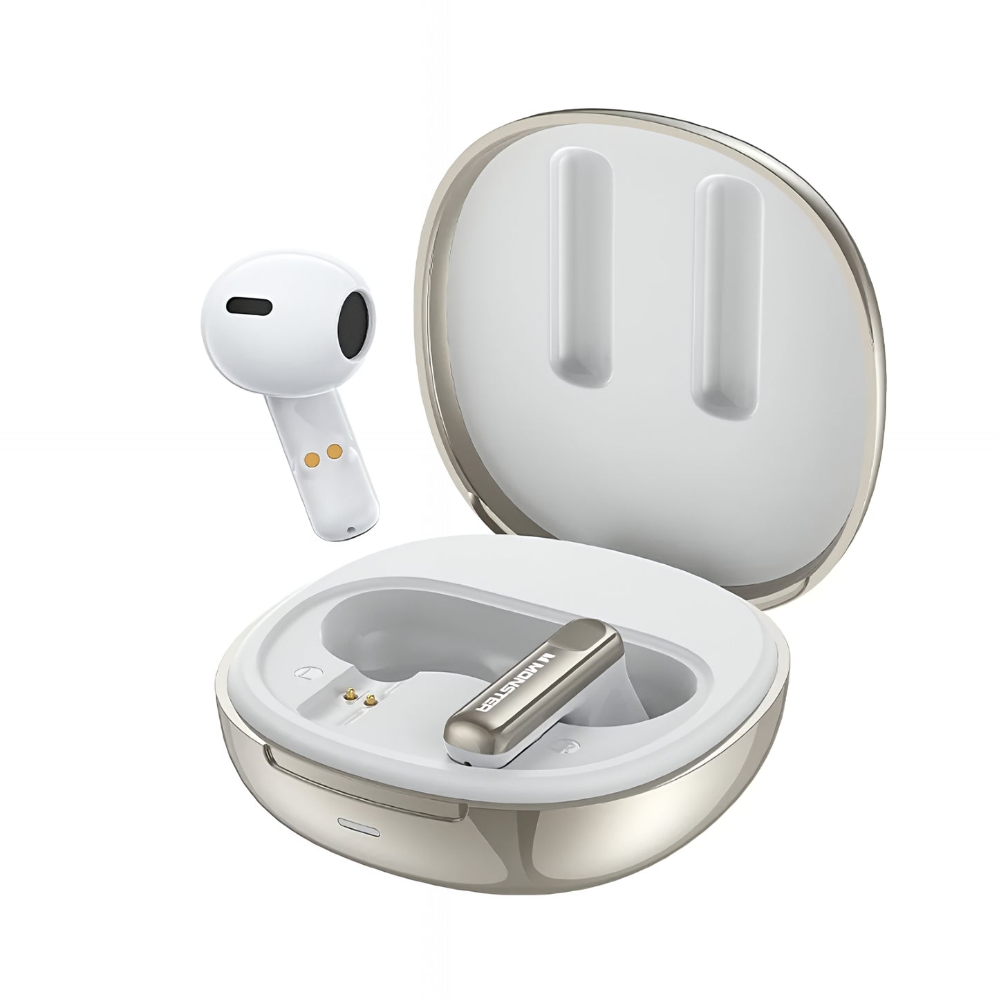 Handsfree Bluetooth Monster N-Lite 209, TWS, Argintiu