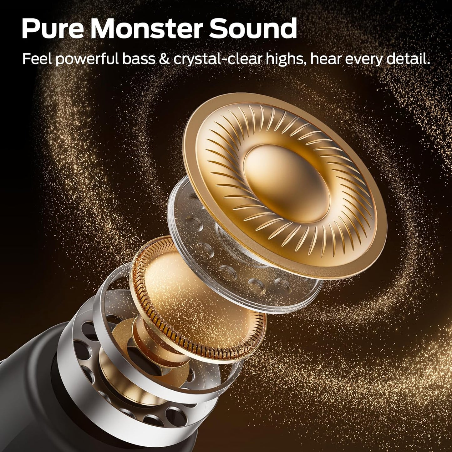Handsfree Bluetooth Monster Sleep Ear100, TWS, Negru