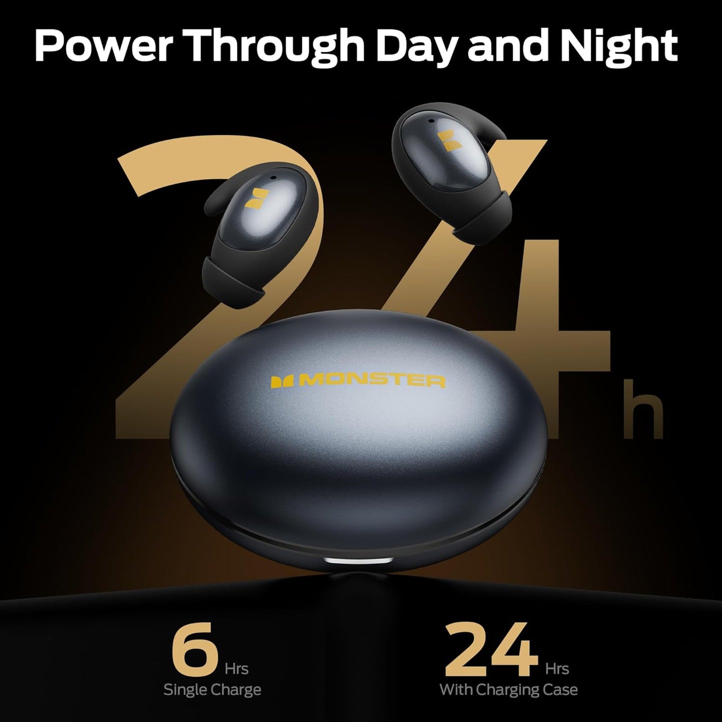 Handsfree Bluetooth Monster Sleep Ear100, TWS, Negru