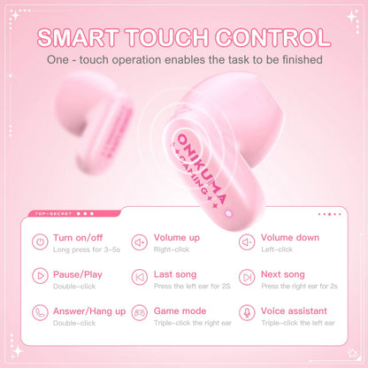 Handsfree Bluetooth Onikuma TX603, TWS, Roz