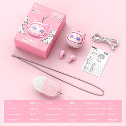 Handsfree Bluetooth Onikuma TX603, TWS, Roz