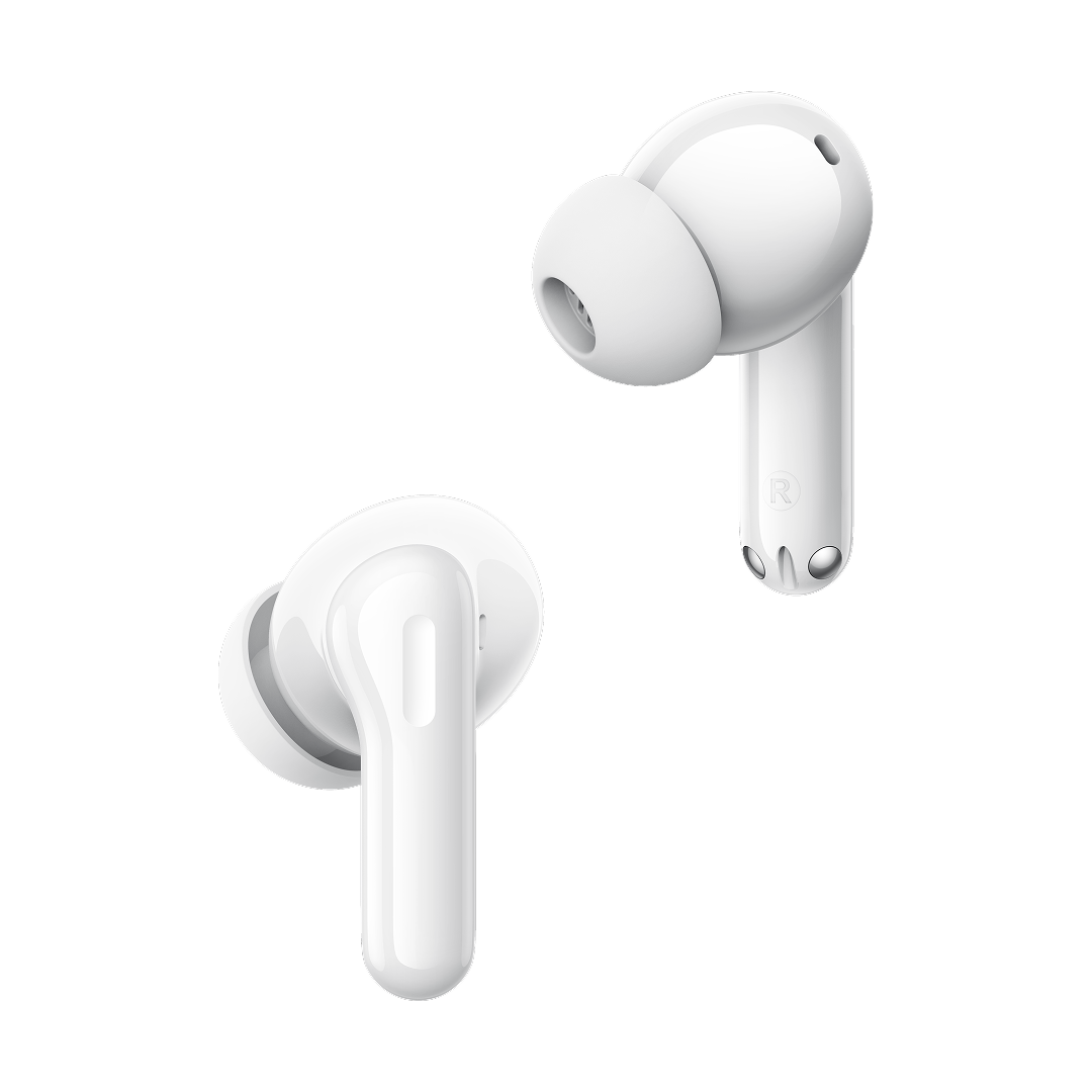 Handsfree Bluetooth Realme Buds T200, TWS, ANC, MultiPoint, Alb