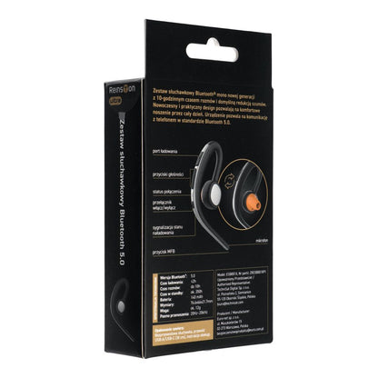 Handsfree Bluetooth Reinston ESB001X, MultiPoint, A2DP, Negru